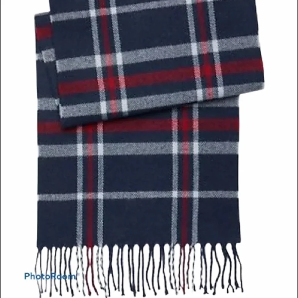 PRONTO Uomo Blue Plaid Scarf